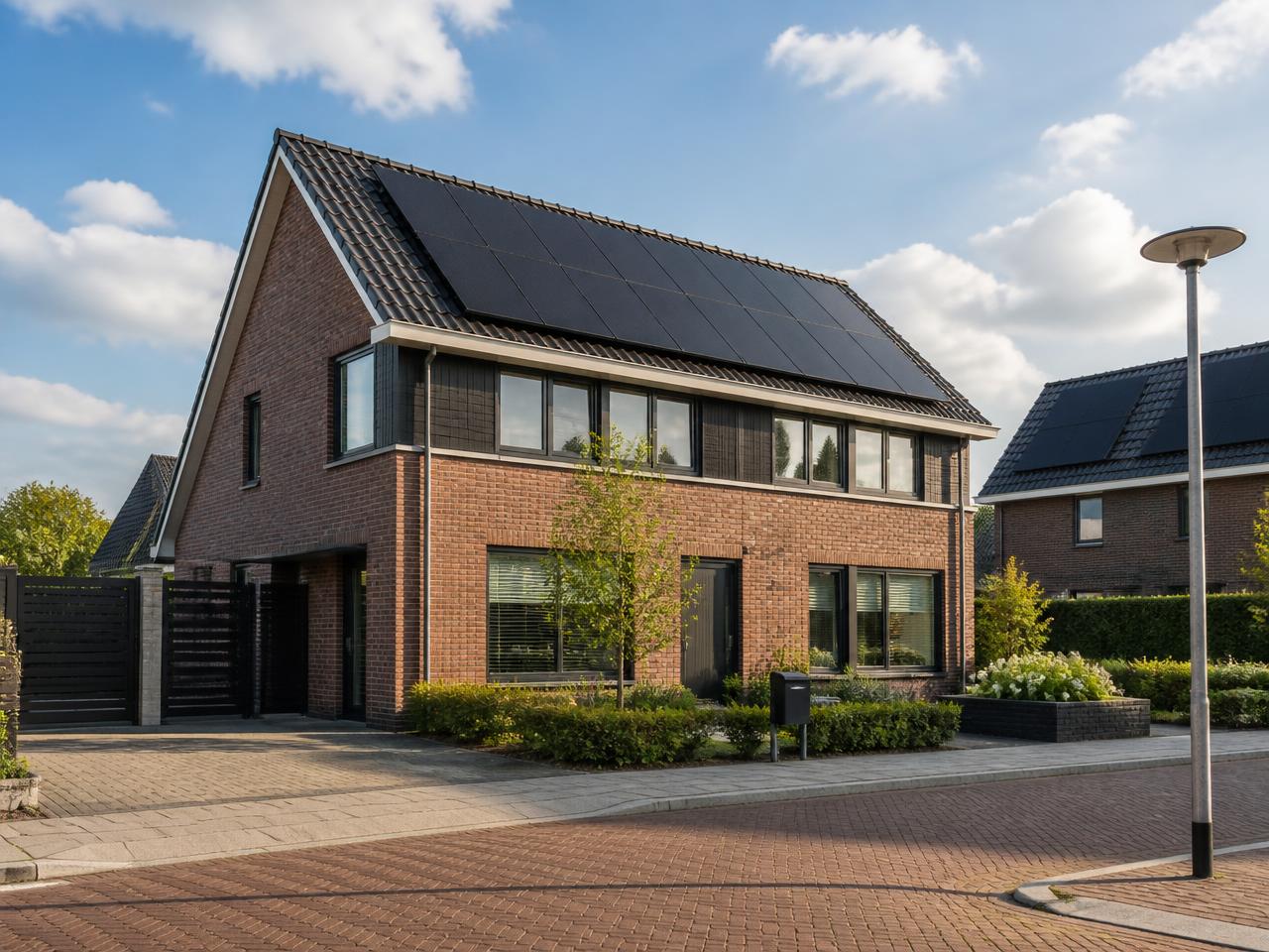 Zonnepanelen op een Nederlands dak